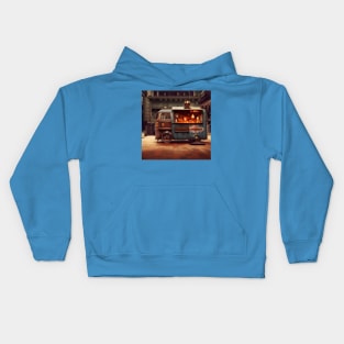 Steampunk Tokyo Ramen Food Truck Kids Hoodie